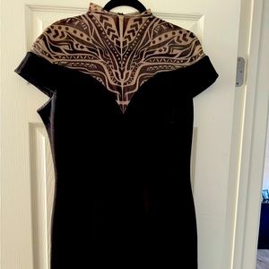 Tadashi Shoji sheer leopard and black dress. barely worn.